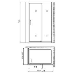 Душевой уголок Gemy Sunny Bay S28191BM-A90M 120х90