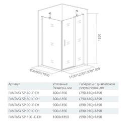 Боковая часть Good Door FANTASY SP-100-C-CH