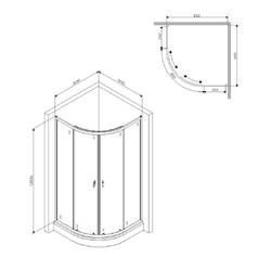 Душевой уголок AM.PM X-Joy Black 80x80