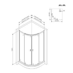 Душевой уголок AM.PM X-Joy Black 80x80 с поддоном