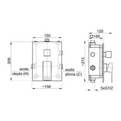 Смеситель для душа Armatura HEXA QUADRO 40 4029-411-00