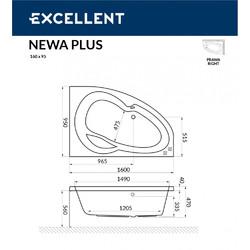 Акриловая ванна Excellent Newa Plus 160х95 R