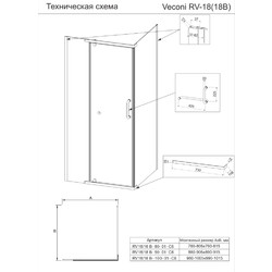 Душевой уголок Veconi Rovigo RV-18 100x100
