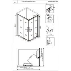 Душевой уголок Veconi Rovigo RV-30 100x90