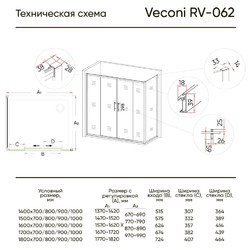 Душевой уголок Veconi Rovigo RV-062 140x70