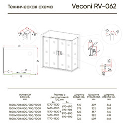 Душевой уголок Veconi Rovigo RV-062 180x90