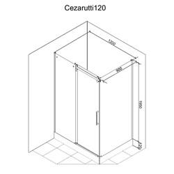 Душевой уголок Cerutti Cezares 120B