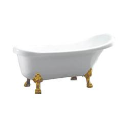 Акриловая ванна Cerutti SPA Vico 150x75, ножки золото