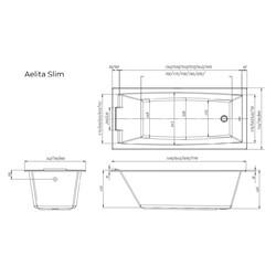 Акриловая ванна 1Marka AELITA 165х75 Slim