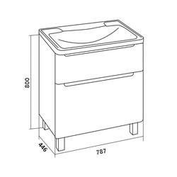 Тумба напольная Grossman АДЕЛЬ-80, с раковиной