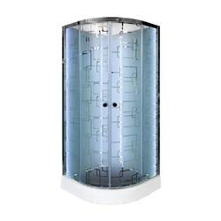 Душевая кабина с LED-подсветкой и гидромассажем DTO EM1580NLED+GM 80x80