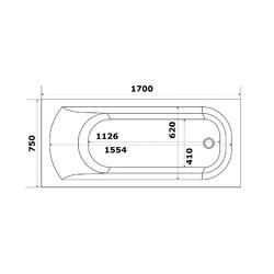 Акриловая ванна BAS Нирвана 170x75