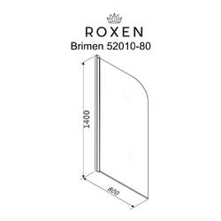 Душевая шторка для ванны Roxen Brimen 52010-80