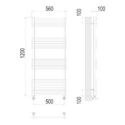 Полотенцесушитель TERMINUS Ватра П21 500х1200