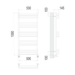 Полотенцесушитель TERMINUS Соренто П15 500х1000