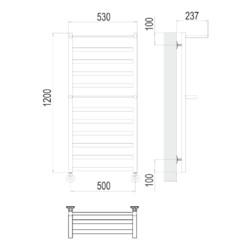 Полотенцесушитель TERMINUS Хендрикс П12 500х1200 с полками