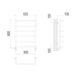 Полотенцесушитель TERMINUS Стандарт П6 500х600