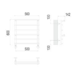 Полотенцесушитель TERMINUS Вента П6 500х600