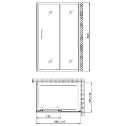 Душевой уголок Gemy Victoria S30191BM-A100M 140x100