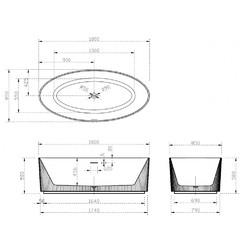 Акриловая ванна ABBER AB9327 180x85