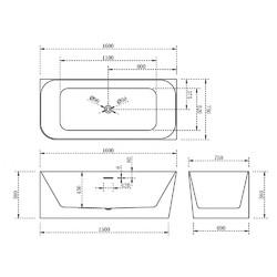 Акриловая ванна ABBER AB9331-1.6 R 160x75