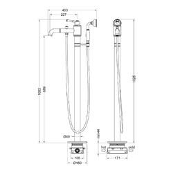 Смеситель для ванны Timo Arisa 5300/00Y-CR