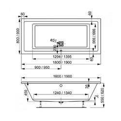 Акриловая ванна VagnerPlast Cavallo 180x80