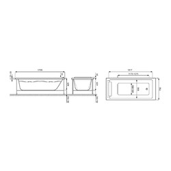 Акриловая ванна Jacob Delafon Spacio E6D161RU-00 170x75