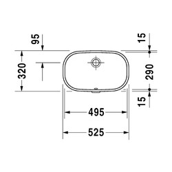 Умывальник Duravit D-Code 0338490000 49,5x29