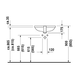 Умывальник Duravit D-Code 0338490000 49,5x29