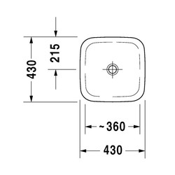 Умывальник Duravit DuraStyle 0372430000 43x43