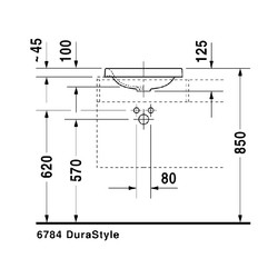Умывальник Duravit DuraStyle 0372430000 43x43