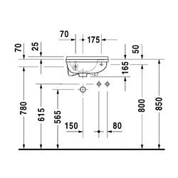 Умывальник Duravit Starck 3 0751400000 40x26