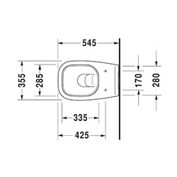 Унитаз подвесной Duravit D-Code 45350900A1, с крышкой soft-close