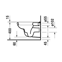 Унитаз подвесной Duravit D-Code 45350900A1, с крышкой soft-close