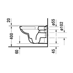 Унитаз подвесной Duravit D-Code 45700900A1, с крышкой soft-close