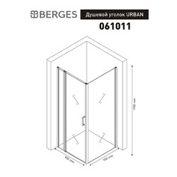 Душевой уголок Berges URBAN 90x90