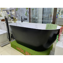Ванна HOLBI Venus 170x80, каменная масса Soft Rock, Solid Duo black