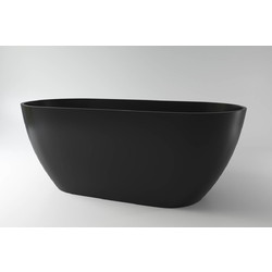 Ванна HOLBI Venus New 158x79, каменная масса Soft Rock, Solid Color black