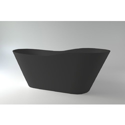 Ванна HOLBI Afrodita 161x68, каменная масса Soft Rock, Solid Color black