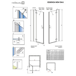 Душевая дверь Radaway Essenza New DWJ 80 L РАСПРОДАЖА