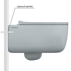 Унитаз подвесной Berges EGO XL, с крышкой Toma Slim SO, микролифт быстросъёмное