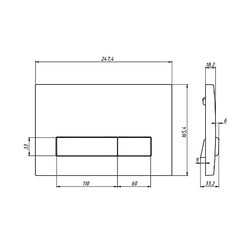 Инсталляция для унитаза Berges ATOM Line 410, с кнопкой (Soft Touch чёрная)