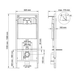 Комплект Berges для монтажа подвесного унитаза: инсталляция NOVUM525, кнопка F3 (хром глянец), унитаз EGO Rimless, сиденье Toma Slim SO, микролифт, быстросъёмное