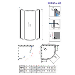 Душевой уголок Radaway Alienta E 80x100