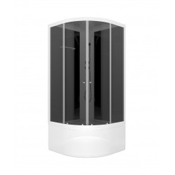 Душевая кабина с гидромассажем Domani-Spa Delight 88 high 80x80 тонированный/чёрный