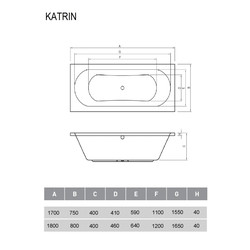 Акриловая ванна Relisan Katrin 170x75