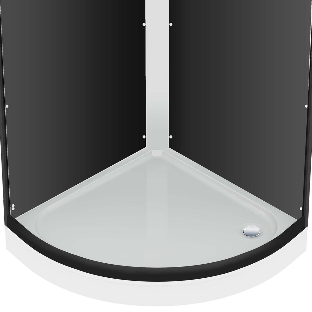Душевая кабина Domani-Spa Simple 99 V1.2 Black Accents 90x90 прозрачное стекло / чёрные стенки с крышей