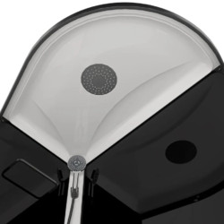 Душевая кабина Domani-Spa Black Accents 128HL 120x80 прозрачное стекло / чёрные стенки с крышей (левая)