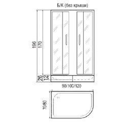 Душевой уголок River Don 120/80/24 MT R